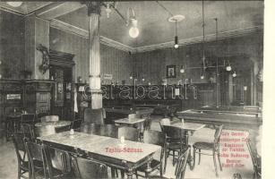 Teplice, Teplitz-Schönau; Rudolf Adler's Cafe Central, interior, billiard hall