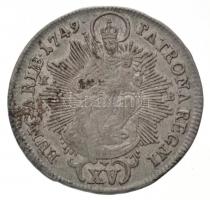 1749K-B 15kr Ag "Mária Terézia" Körmöcbánya (5,91g) T:2 kis patina / 
Hungary 1749K-B 15 ...