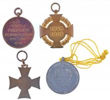 1908. "Jubileumi Kereszt" aranyozott Br kitüntetés mellszalag nélkül + 1913. "Mozgósí...