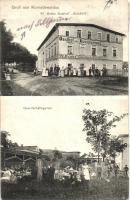 Grzedy, Konradswaldau; W. Krebs Gasthof und Ausspannung Glückhilf, Gesellschaftsgarten / guest house, shop garden