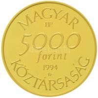 1994. 5000Ft Au "Veszélyeztetett állatvilág - Túzok" tanúsítvánnyal (7.78g/0.584) T:PP 
H...