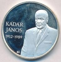 Kósa István (1953-) 1989. Kádár János Ag emlékérem (31.05g/0.925/38.6mm) T:PP fo., kis patina