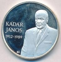 Kósa István (1953-) 1989. "Kádár János" Ag emlékérem (31.05g/0.925/38.6mm) T:PP fo., kis patina