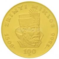1966. 100Ft Au "Zrínyi Miklós" (8,4g/0.900) T:P enyhe felületi karc / Hungary 1966. 100 Fo...