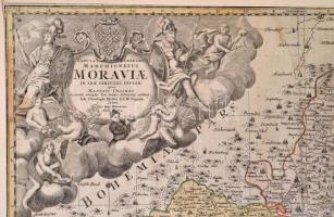 1716 Morvaroszág rézmetszetű térképe. Tabula Generalis Marchionatus Moraviae In Sex Circulos Divisae...