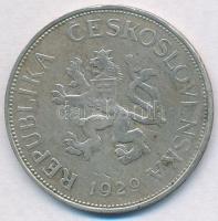 Csehszlovákia 1929. 5K Ag T:2 
Czechoslovakia 1929. 5 Korun Ag C:XF