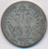 Ausztria 1877. 1Fl Ag "Ferenc József" T:2-,3 
Austria 1877. 1 Florin Ag "Franz Josep...