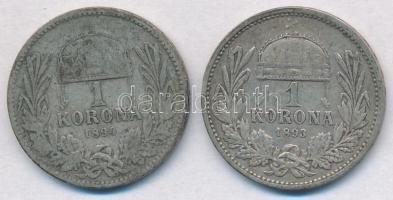 1893KB-1894KB 1K Ag "Ferenc József" (2xklf) T:2-,3