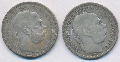 1893KB-1894KB 1K Ag "Ferenc József" (2xklf) T:2-,3