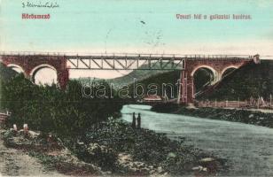 Kőrösmező, Jasina; Vasúti híd a galíciai határon / border railway bridge