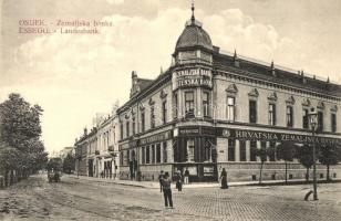 Eszék, Esseg, Osijek; Landesbank / Zemaljska banka / bank. Lederer & Popper 1052.