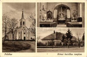 Felsőtúr, Horné Turovce; Római katolikus templom és iskola, belső / church, school, interior