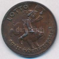 ~1960-1970. "Lottózzék sok 1000 forintot nyerhet! / Lottó egész évben szerencse" fém emlékérem (28mm) T:2