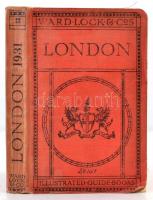 London. London, 1931, Ward, Lock & Co. Kiadói papírkötés, megviselt állapotban, a hátsó kötéstábla sérült, szakadt, kijáró térképekkel, fekete-fehér fotóval, angol nyelven./ Paperbinding, with damaged back cover, with raunchy maps, and they are coming out, with black and white photos, in English language.