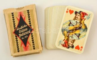 Kisméretű francia kártya, litho lapokkal, rajtuk német városok látképeivel, aranyozott lapszélekkel, eredeti dobozában, 52 lap, adóbélyegzéssel