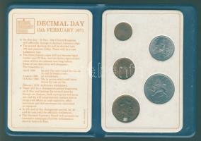 Nagy-Britannia 1971. 1/2p-10P 5klf db "Britannia első decimál érméi" szettben T:1