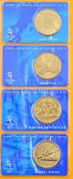 Ausztrália 2000. 5$ Al-Br Sydney 2000 (28xklf) olimpiai forgalmi emlékérme négygyűrűs hivatalos berakóban T:1 Australia 2000. 5 Dollars Al-Br Sydney 2000 (28xklf) Olympic commemorative coins in official four-ring binder C:UNC