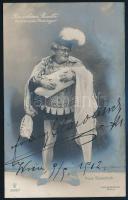 Franz Glawatsch (1871-1928) osztrák színész aláírása az őt ábrázoló képeslapon