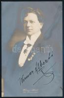 Werner Alberti (1863-1934) német operaénekes aláírása az őt ábrázoló képeslapon