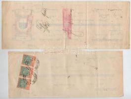 Budapest / Miskolc / Nagysimonyi / Szombathely 1902-1929. 6db kitöltött, illetve részben kitöltött v...