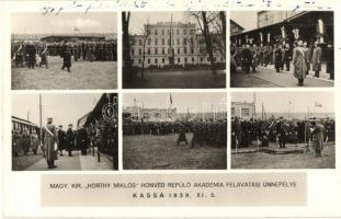 1939 Kassa, Kosice; Magy. királyi Horthy Miklós Honvéd repülő akadémia felavatási ünnepélye, Horthy Miklós beszédet mond / inauguration ceremony of the Military Flying Academy, Horthy