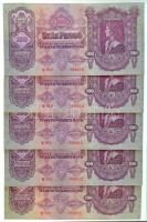 1930. 100P (10x) sorszámkövetők T:I / Hungary 1930. 100 Pengő (10x) sequential serials C:UNC
Adamo ...