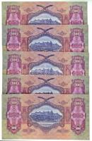 1930. 100P (10x) sorszámkövetők T:I / Hungary 1930. 100 Pengő (10x) sequential serials C:UNC
Adamo ...