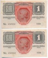 1916. 1K (2x) egyugrásos sorszámkövetők T:I-,II
