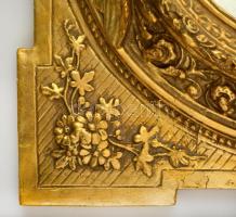 Angyalkás régi blondel tükör, metszett üveggel, restaurált, apró kopásnyomokkal, 56×47 cm /

Mirro...