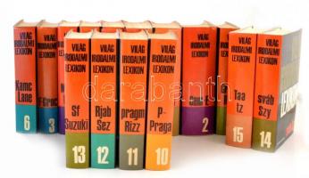 Világirodalmi lexikon I-XV. kötet. Bp., 1984, Akadémiai Kiadói. Harmadik, változatlan kiadás. Kiadói egészvászon kötés, kiadói papírborítóban. Jó állapotban.