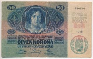 1914. 50K hamis(?) felülbélyegzéssel T:III