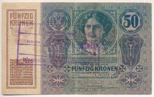 1914. 50K hamis(?) felülbélyegzéssel T:III