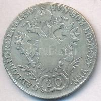 1830B 20kr Ag "Ferenc" (6,5g) T:2-,3