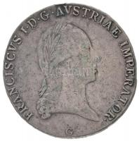 1821G Tallér Ag "Ferenc" (27,98g) T:2- fülnyom Hungary 1821G Thaler Ag "Franz" (27,98g) C:VF earmark