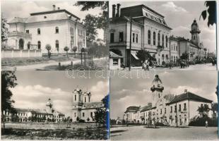 Battonya - 4 db MODERN városképes lap; Gyermekotthon, Tanácsház / 4 MODERN town-view postcards