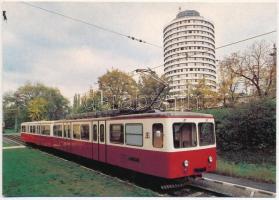Budapest - 3 db MODERN városképes lap; BKV fogaskerekű vasút, Moszkva tér, villamosok, József Attila...