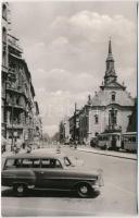 Budapest - 3 db MODERN városképes lap; Felszabadulás tér a Kossuth Lajos utcával, villamosok, automo...