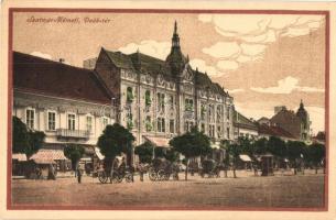 Szatmárnémeti, Satu Mare; Deák tér, üzletek, Pannónia szálloda / square, shops, hotel