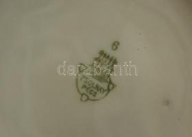 Zsolnay porcelán patika edény, felirattal, jelzett, hibátlan, m: 15 cm, d: 8,5 cm