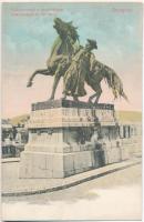 Budapest I. Királyi vár, Halászbástya, szobrok - 4 db régi képeslap / 4 pre-1945 postcards