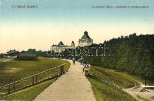 Arad, Salacparki részlet, Kultúrpalota, Kerpel Izsó kiadása / park, Palace of Culture