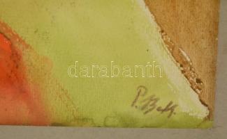 Bak jelzéssel: Női portré. Vegyes technika, papír, üvegezett sérült keretben, 43×30 cm