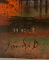 Jándi jelzéssel: Templom torony. Pasztell, papír, üvegezett keretben, 31×44 cm