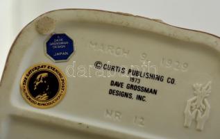 A doktor és a baba, Dave Grossman porcelán figura, kézzel festett, jelzett, hibátlan, 15x11x10 cm