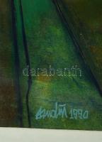 Olvashatatlan jelzéssel: Favágó. Vegyes technika, papír, üvegezett keretben, 65×45