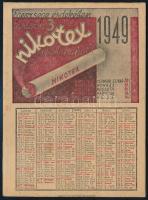 1949 Nikotex kétoldalas asztali reklámnaptár