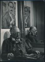 Frank Frigyes (1890-1976) festőművész saját kézzel írt levele, őt és műveit ábrázoló fotók, kiállítá...