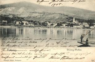 1905 Dévény, Theben a. d. Donau, Devin (Pozsony); Duna, vár / river bank, castle (EB)