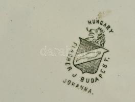 Fischer fajansz tál a Johanna-sorozatból, matricás, jelzett, kopásokkal, d: 34,5 cm