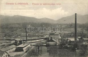 Lupény, Lupeni; Kokszgyár, pirszén és sodronypálya telep, Joánovits János kiadása / coke works, factory, ropeway transport (EK)